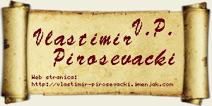 Vlastimir Piroševački vizit kartica
